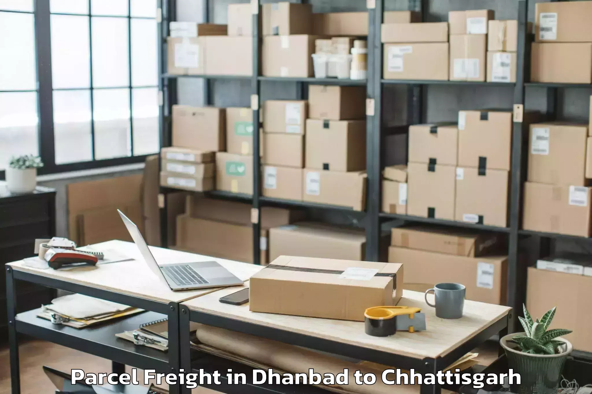 Quality Dhanbad to Surajpur Jhikla Parcel Freight